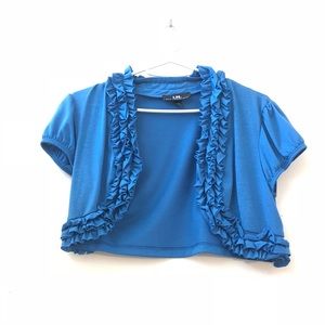 ☀️SALE! NWOT Short sleeved ruffle cardigan